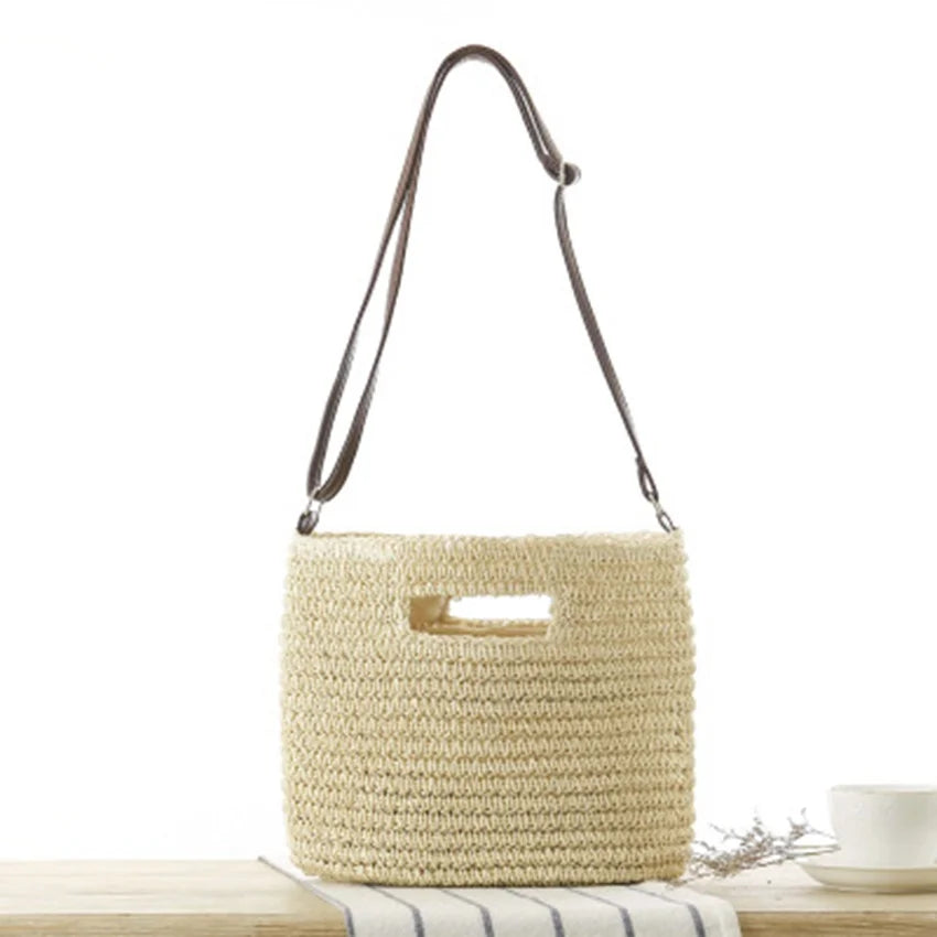 National Woven Shoulder Messenger Bag Vacation Handbag