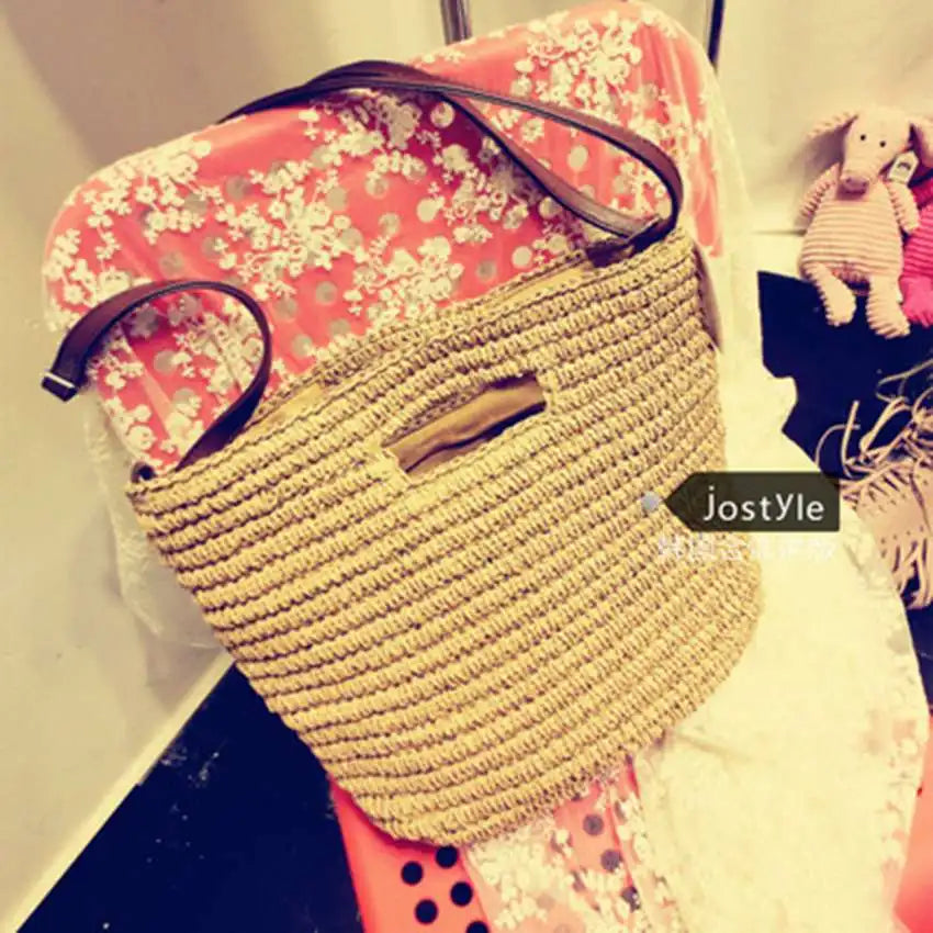 National Woven Shoulder Messenger Bag Vacation Handbag