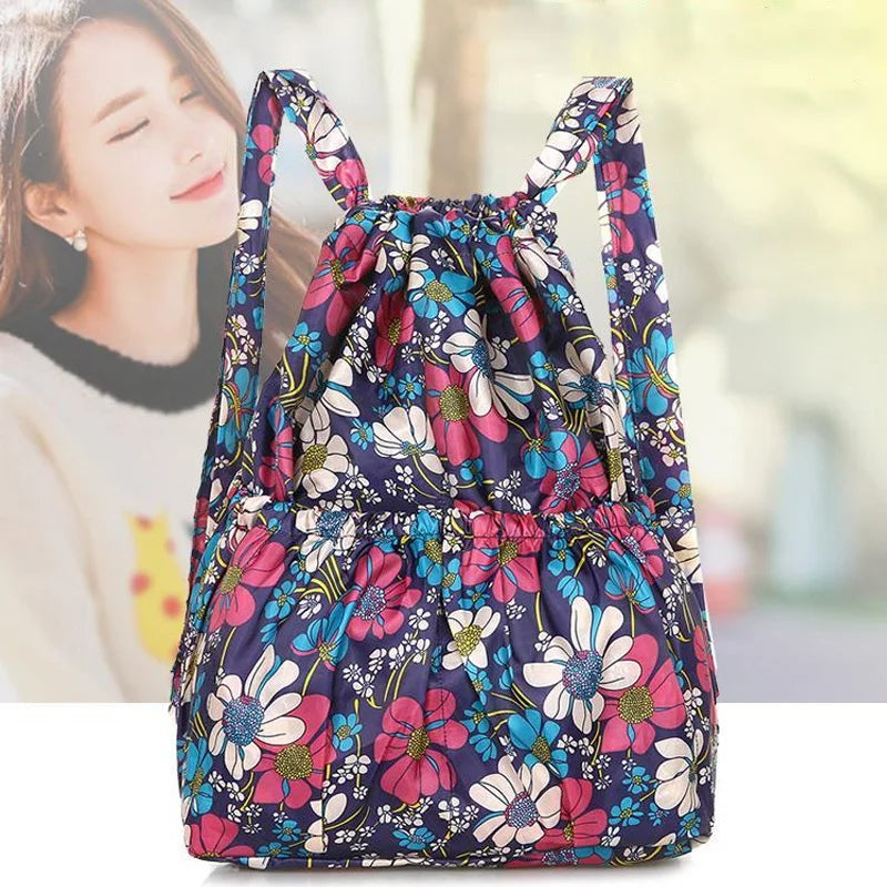 Foldable Travel Backpack - Lightweight Thin - Female Shoulder Bag