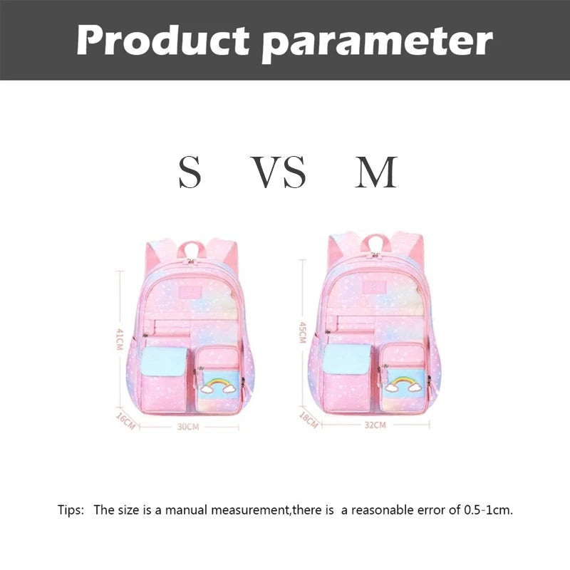 Side-Opening School Bags Waterproof School Backpack For Girls