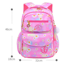 Princess Backpack Gradient Waterproof School Bag for Girls