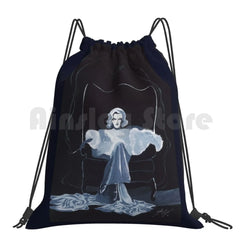 Silent Backpack Drawstring Bag Woman Smoking Art Film Actress