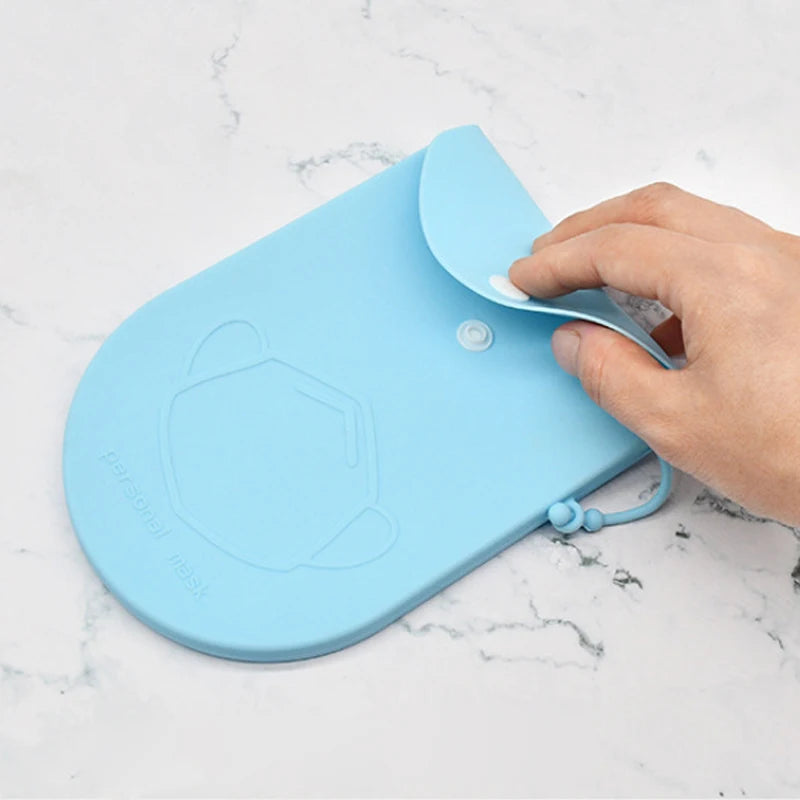 Silicone Travel Storage Bag Portable Mask Container