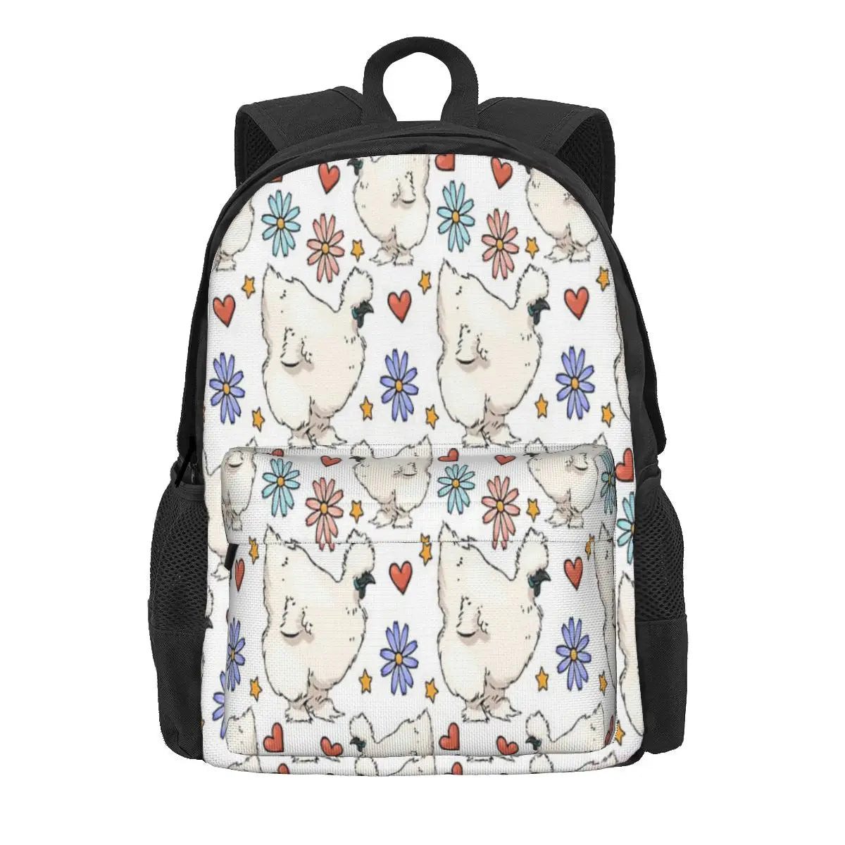 Silkie Chicken Pattern Backpacks Men's & Women's Bag
