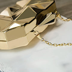 Silver Acrylic Box Geometry Clutch Evening Bag
