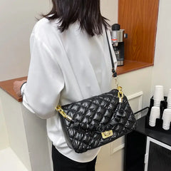 Quilted Shoulder Bag Large Crossbody Case Padded Bags for Women