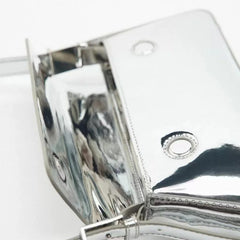 Silver Patent Pu Leather Shoulder Bag for Women Ladies Handbag