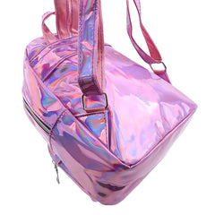 Silver Pink Laser Backpack Women Girls Bag Holographic School Bags