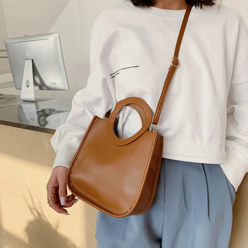 Square Handbags Women's PU Leather Shoulder Crossbody Bags