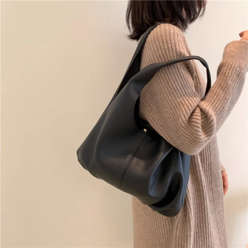 Soft Leather Work Women's Bag Autumn All-match Shoulder Bags