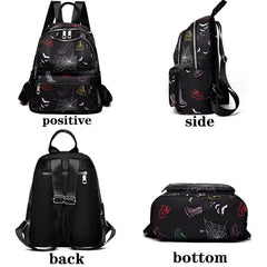 Anti-theft Backpack Graffiti Print Waterproof Travel Backpack