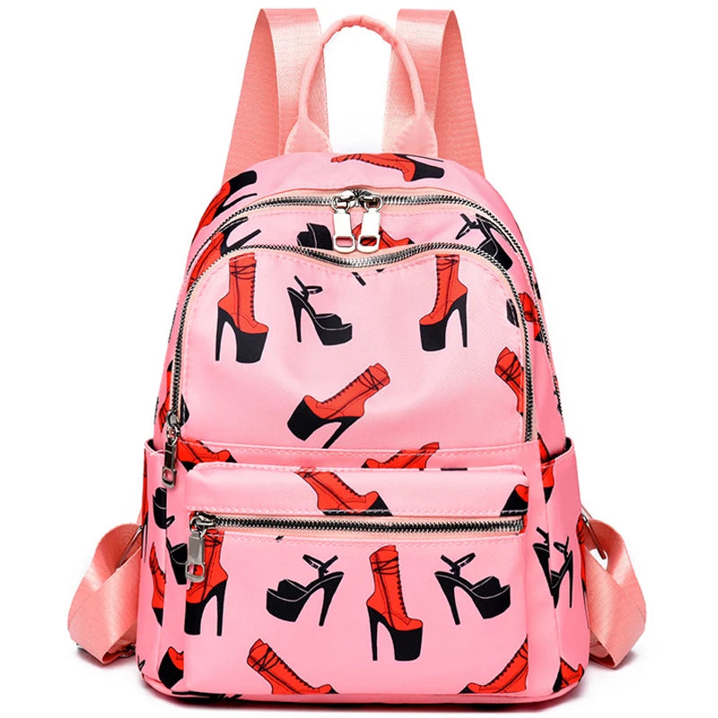 Anti-theft Backpack Graffiti Print Waterproof Travel Backpack
