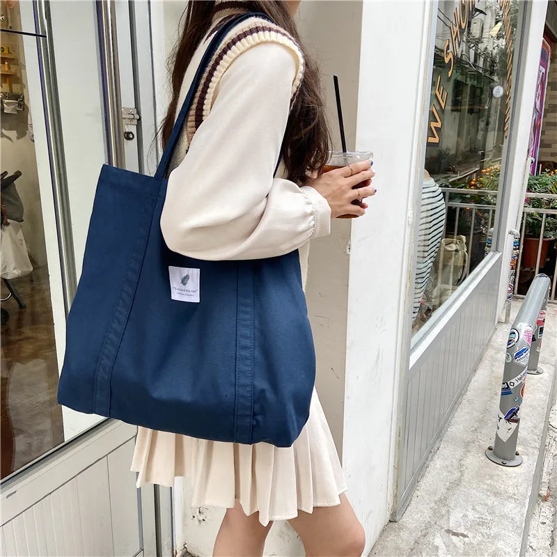 Vintage Sen Women Armpit Canvas Bag Large Handbag