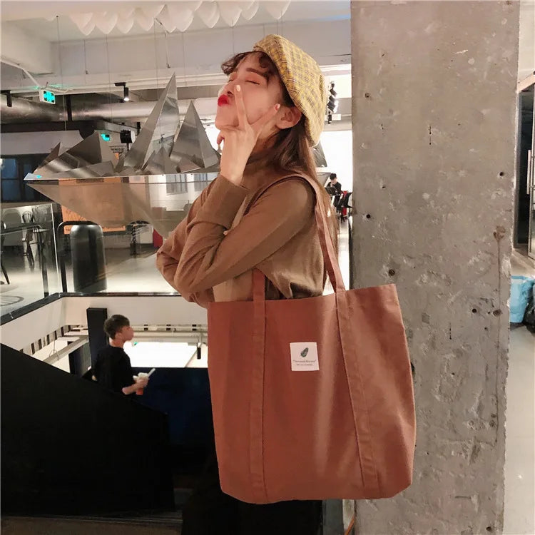 Vintage Sen Women Armpit Canvas Bag Large Handbag