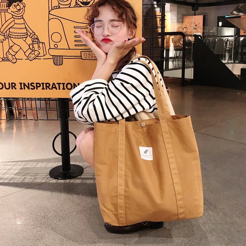 Vintage Sen Women Armpit Canvas Bag Large Handbag