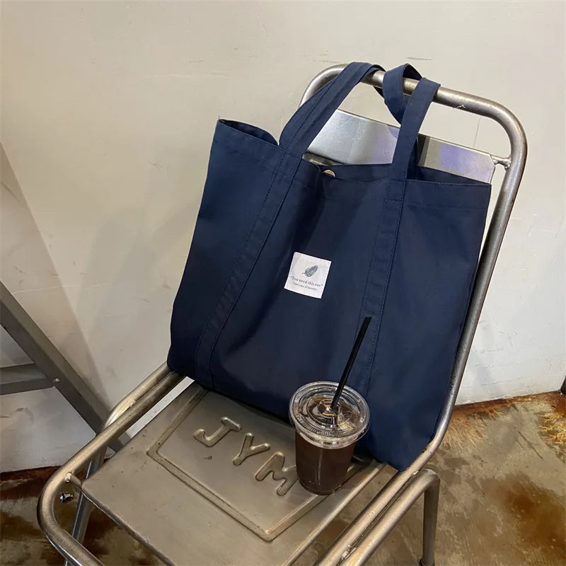Vintage Sen Women Armpit Canvas Bag Large Handbag