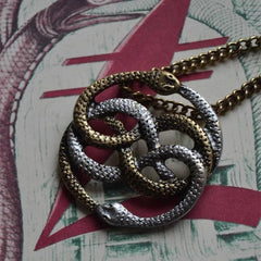 Auryn Snake Pendant Ouroboros Chain Necklace