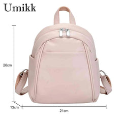 Soft Leather School Backpack Shoulder Bag for Girls