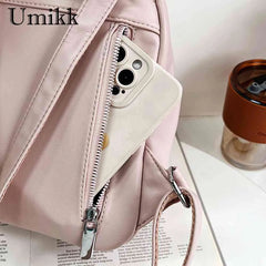 Soft Leather School Backpack Shoulder Bag for Girls