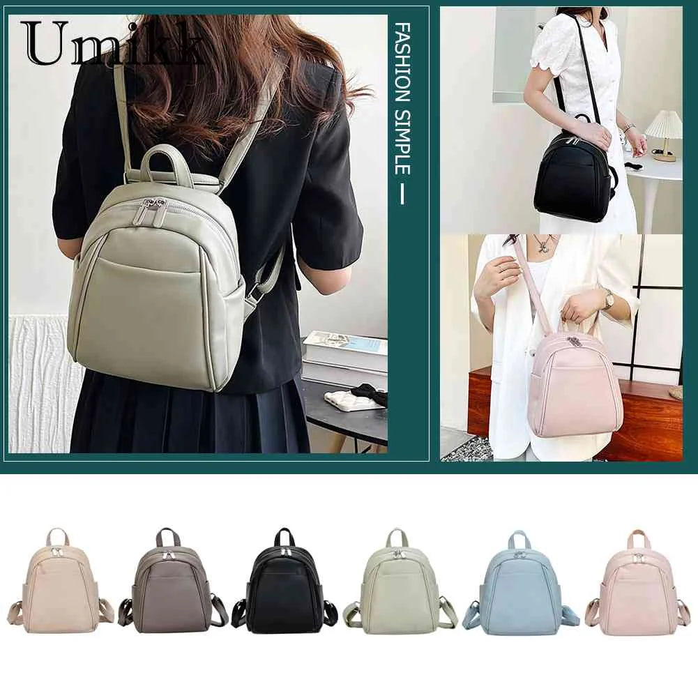 Soft Leather School Backpack Shoulder Bag for Girls