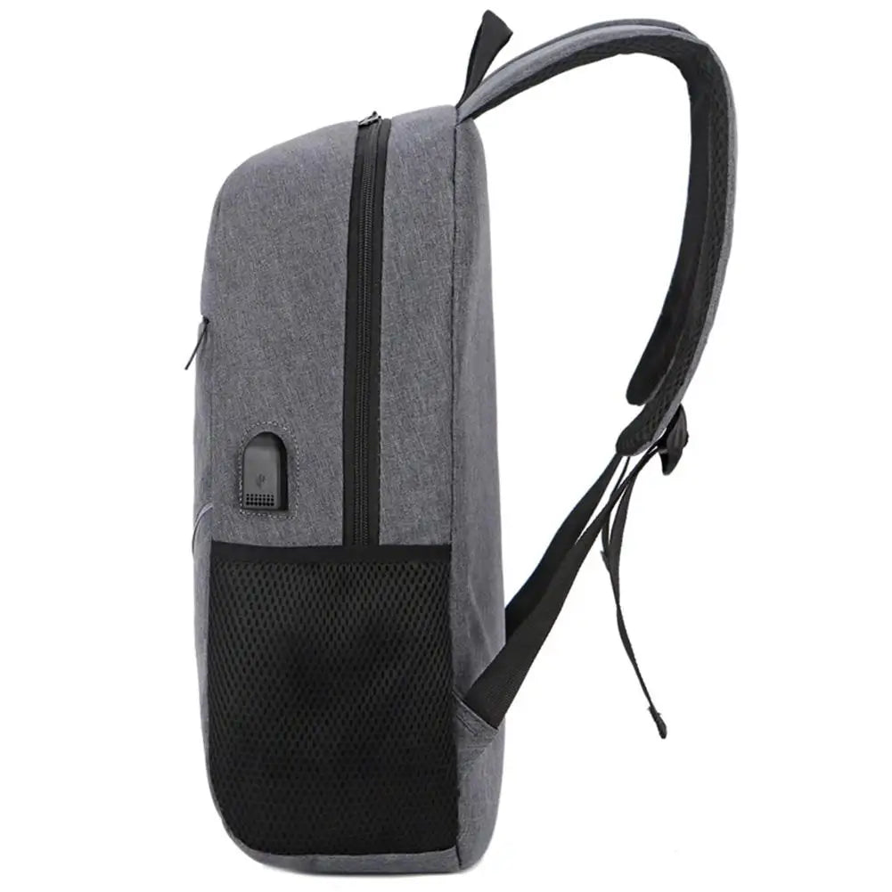 Men Oxford Business Backpack Travel Shoulder Schoolbag USB Charging