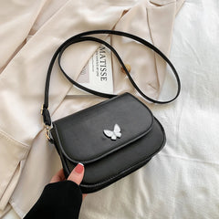 Butterfly Crossbody Bags for Women Solid Flap Shoulder Bags Lady Small