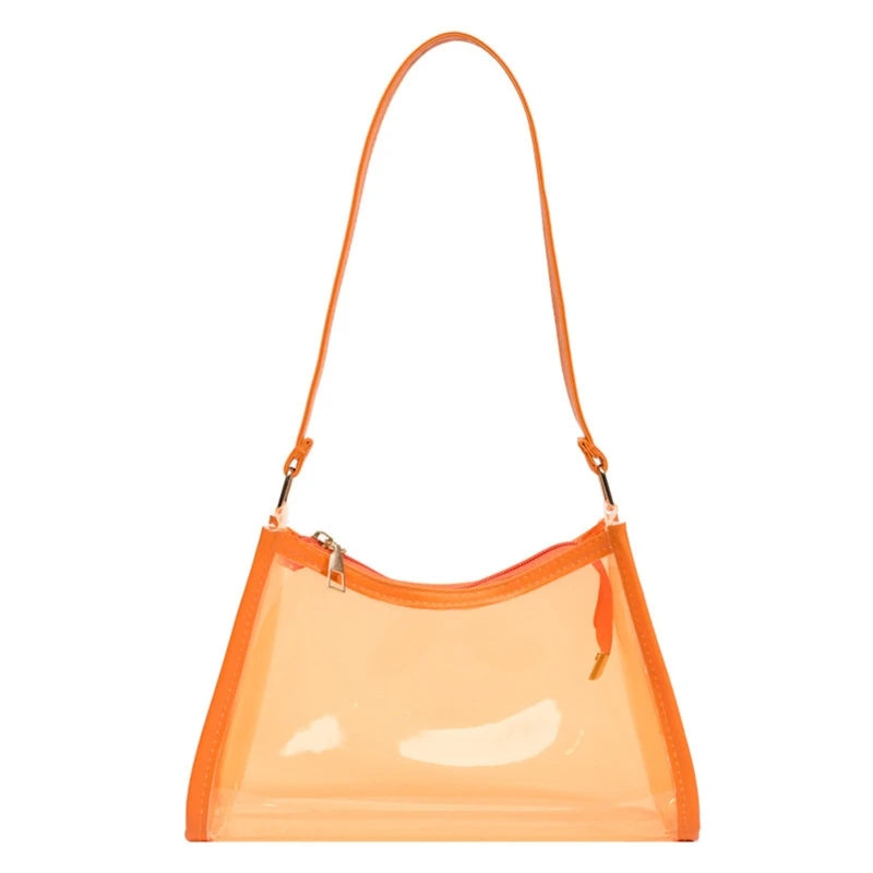 Candy-color Transparent Underarm Bag Jelly Bag Shoulder Bag Handbag