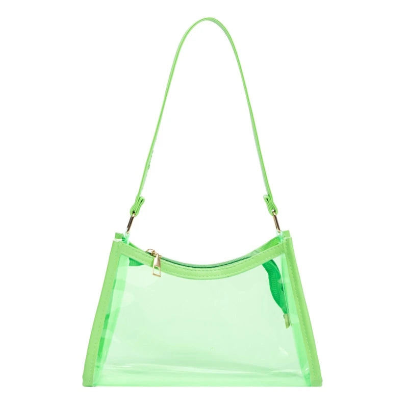 Candy-color Transparent Underarm Bag Jelly Bag Shoulder Bag Handbag