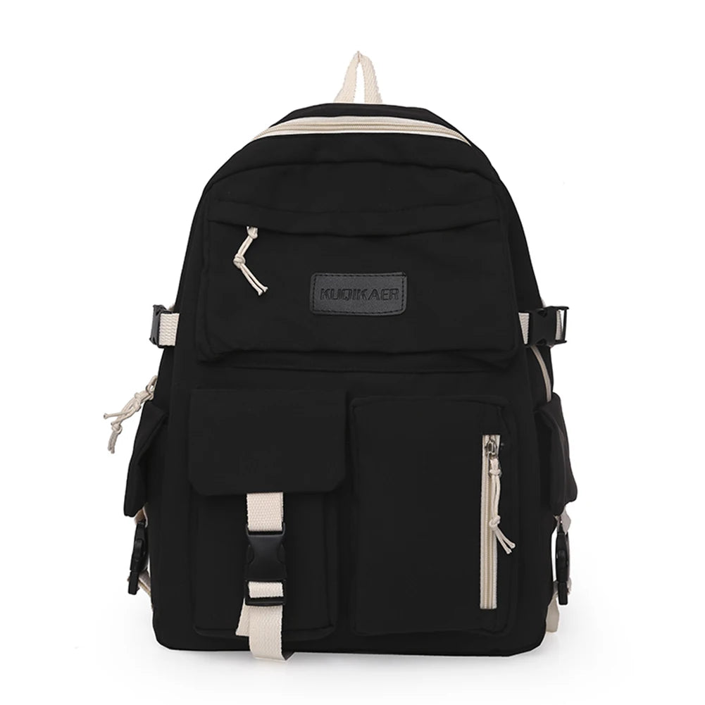 Canvas Backpack College Student Girls Hit Laptop Schoolbag