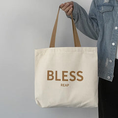 Canvas Shoulder Bag for Women Student Girls School Casual Tote Handbags