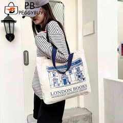 London Bookshop Print Tote Bag for Office Work