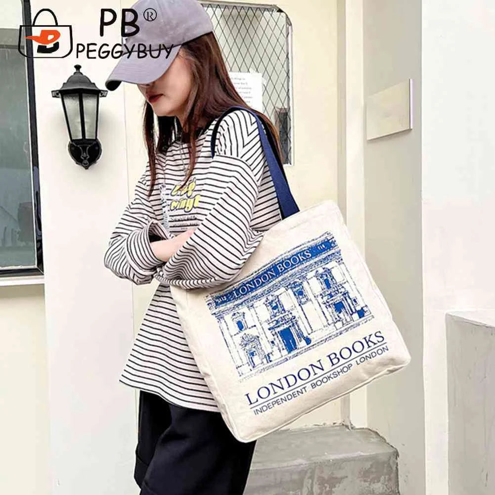 London Bookshop Print Tote Bag for Office Work