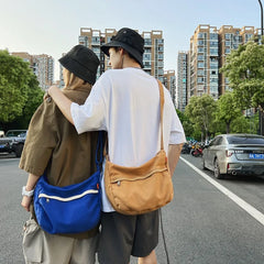 Casual Nylon Crossbody Bags for Woman Retro Literature Art