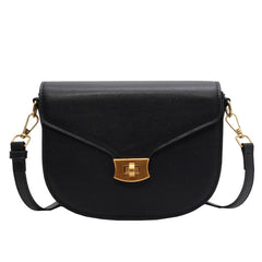 Casual Small Flap Women's Top Handle Bag Solid Pu Leather Shoulder Bag