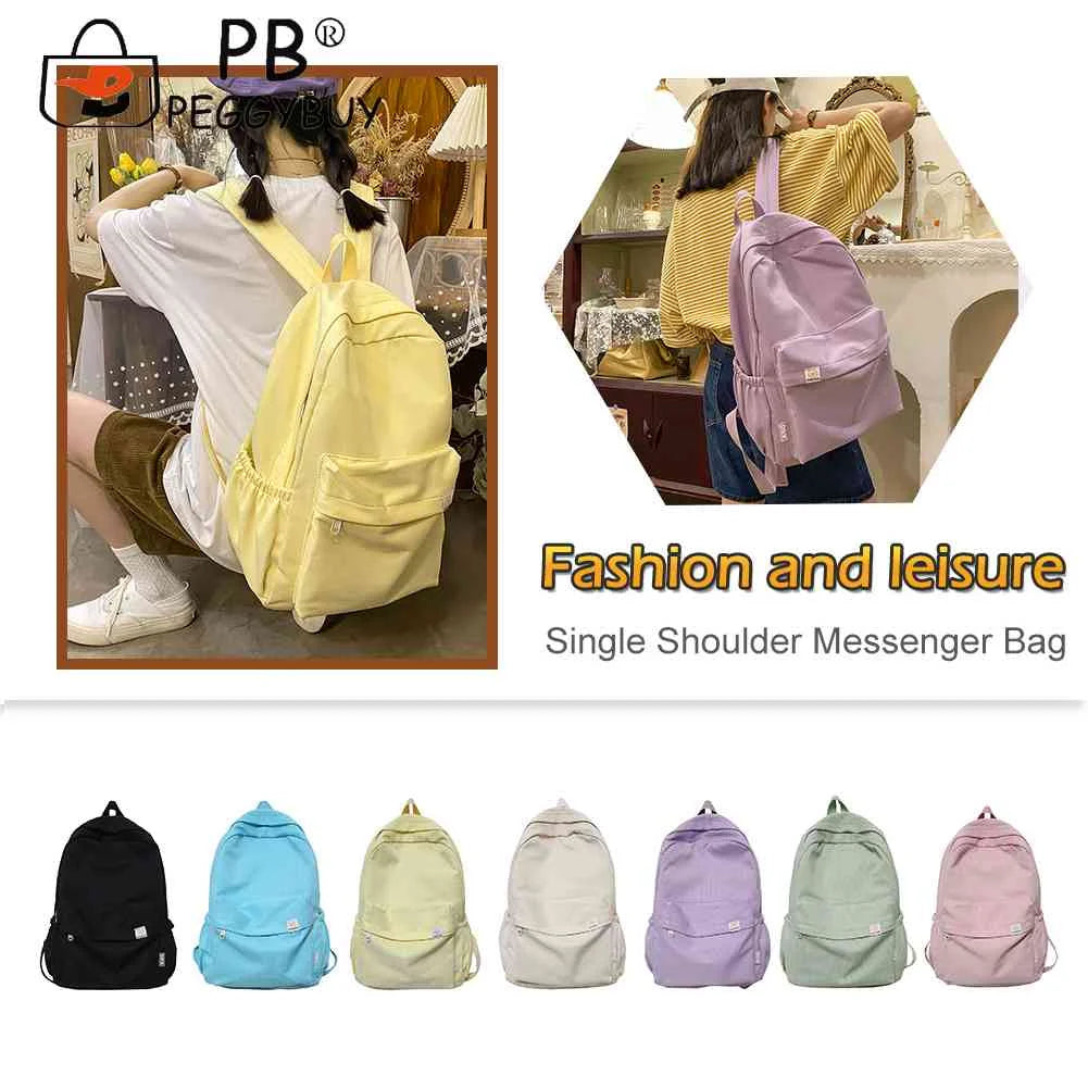 Classic Backpack Teens Girls Student Large Capacity School Book Bag