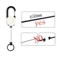 Round Hiking Buckle Backpack Key Holder Retractable Rebound