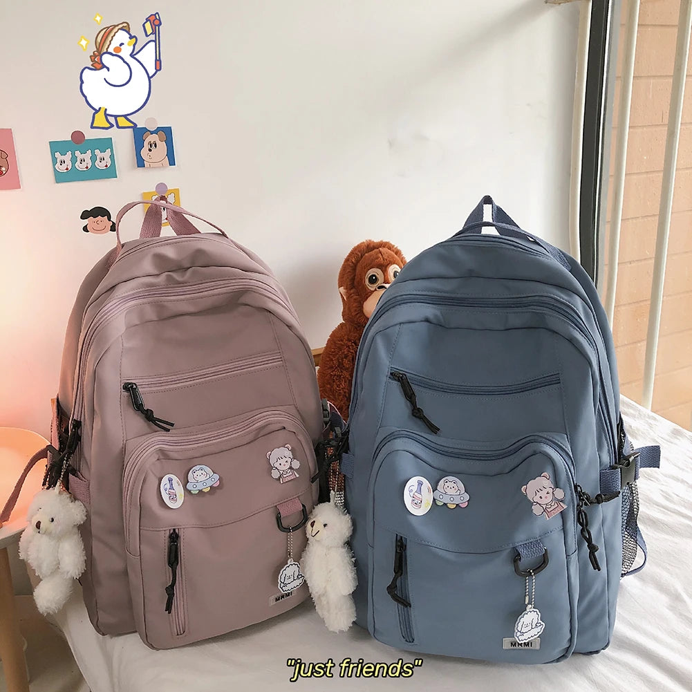 College Backpacks Multi-pocket Casual Backpack Large Capacity Student Knapsack