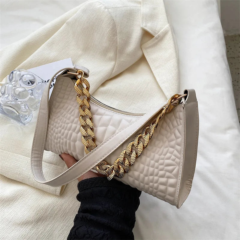 Crocodile Pattern Women's Shoulder Bag Chain Handbag