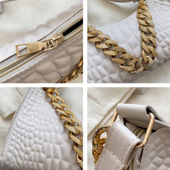 Crocodile Pattern Women's Shoulder Bag Chain Handbag