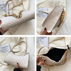 Crocodile Pattern Women's Shoulder Bag Chain Handbag