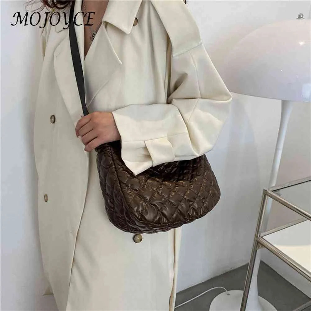 Quilted Crossbody Bag Rhombus Pattern Top-handle Shopper Bag Women