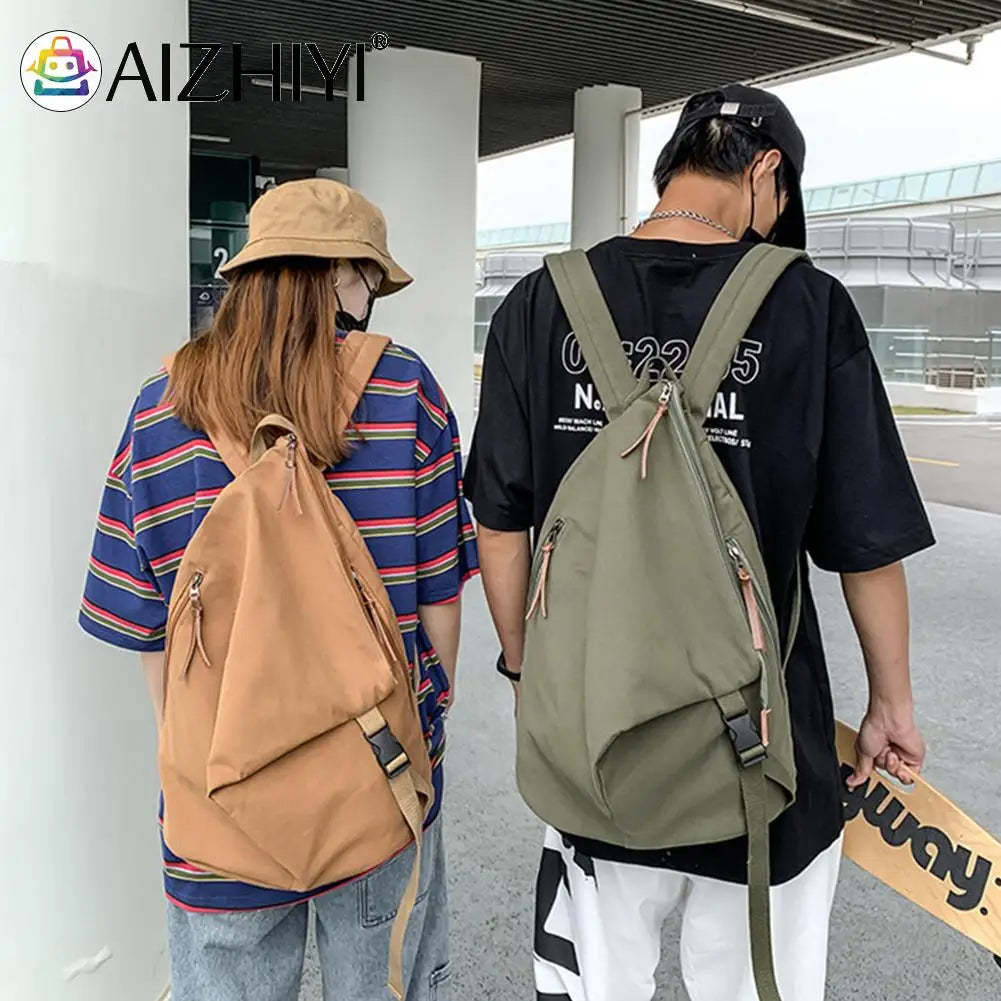 Denim Canvas Daypack Students Schoolbag Hiking Backpacks