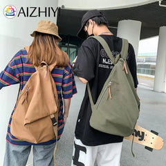 Denim Canvas Daypack Students Schoolbag Hiking Backpacks