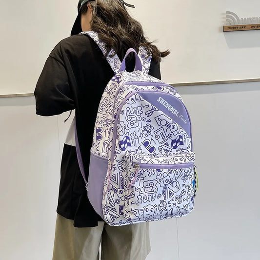 Large Capacity Backpack for Teenage Girls 15.6 Inch Laptop Daypack
