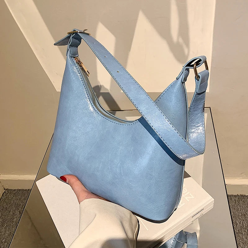 Hobos Handbags Purses Women Shoulder bag PU Leather Candy Totes