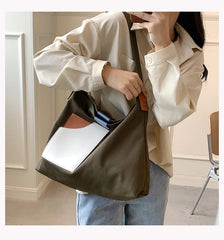 Mixed Women Handbags Ladies Solid Large Capacity Casual Canvas Shoulder