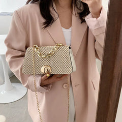 Square Sling Straw Bag for Women
