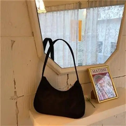 Fluorescent Green Nylon Hobos Shoulder Bag