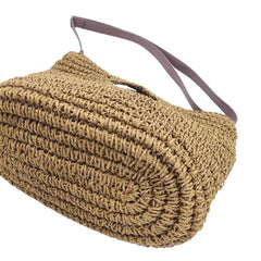 Straw-woven Bag Long Handle Handbags Hand-woven Flap