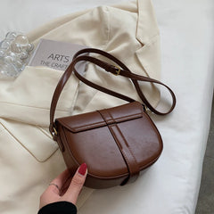 Small Pu Leather Crossbody Bag Retro Female Handbag